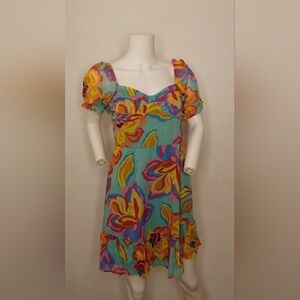 GB Floral Printed Chiffon Mini Dress